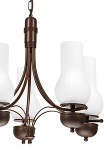 Brilagi - COTTAGE LED lustr 5xE14/40W/230V, stejar/alb, pe lanț