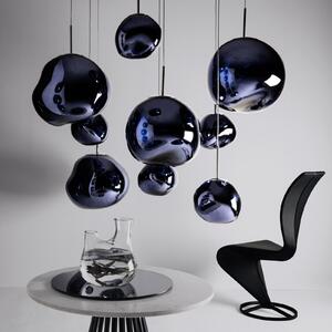 Tom Dixon Lampă suspendată LED Melt Mini, Ø 28 cm, fum, reglabil, Gri, Camera de zi / sufragerie, Plastic, Design