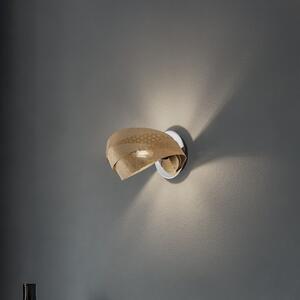 Domiluce Aplică de perete Vento, negru/auriu, metal, 27 cm, E14, reglabil, Auriu / Alamă, Camera de zi / sufragerie, Metal, Modern