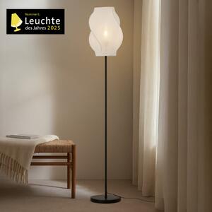 Lucande Lampadar Tovina, textil, albă, înălțime 165 cm, Alb, Camera de zi / sufragerie, Țesătură / Textil, Scandinavă
