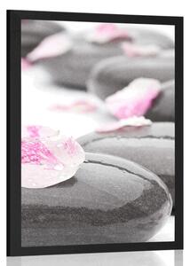Poster pietre wellness cu petale