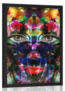 Poster chipul feminin abstract