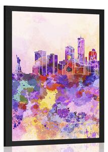 Poster New York în design de acuarelă
