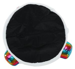Fotoliu tip sac pentru copii in forma de unicorn BUFEL, alb/roz, 50x45