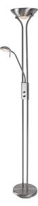 Brilagi - Lampă de podea cu dimmer SCARLETT 1xR7s/230W/230V+1xG9/40W crom mat