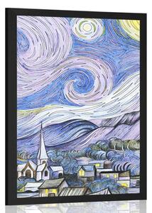 Poster reproducere Noapte înstelată - Vincent van Gogh