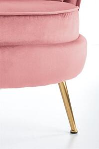 Fotoliu modern Almond, roz/auriu, 90x90x87 cm