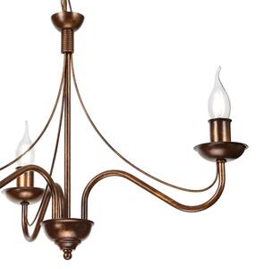 Candelabru pe lanț ANTON, 3x E14/15W/230V, finisaj bronz