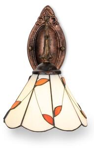 Brilagi - Aplica de perete Tiffany din vitralii FOLIA, 1xE14/40W/230V