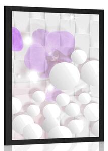 Poster orhidee pe fundal abstract