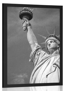 Poster Statuia libertății în design alb-negru