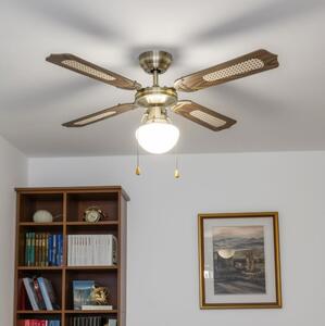 Ventilator de tavan ZEVENTI NAVAGIO 1xE27/60W/230V maro