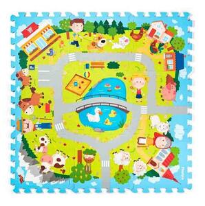 Puzzle spumă Plastica Sat, 9 piese, 90 x 90 cm