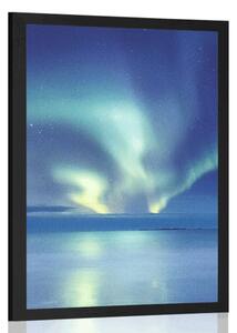 Poster aurora polară deasupra oceanului