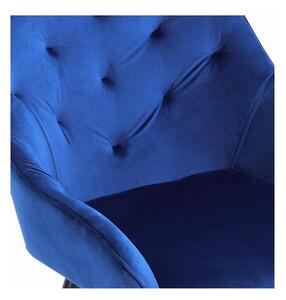 Scaun K487, stofa catifelata albastru marin, 56x65x81 cm