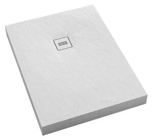 Schedline Nonlimits White Stone cădiță de duș dreptunghiulară + capac mascare 100x90 cm alb 3ST.N1P-90100/B/ST-M1/B/ST