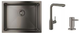 Set baterie bucătărie Grohe Essence 30270AL0, chiuveta din otel Grohe K700U 31574AL1, 40535AL0