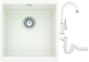 Set chiuvetă din granit Blanco Rotan 400-U 521334, baterie bucătărie Blanco Mida 519418, 137267