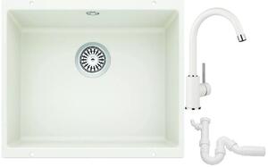 Set chiuvetă din granit Blanco Rotan 500-U 523076, baterie bucătărie Blanco Mida 519418, 137267