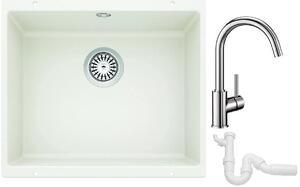 Set chiuvetă din granit Blanco Rotan 500-U 523076, baterie bucătărie Blanco Mida 517742, 137267
