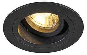 Spot încastrat inteligent negru rotund, incl. WiFi GU10 - Chuck