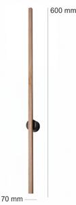 Brilagi - Aplica de perete WOODY LINE LED, 7W, 230V, 4000K, 60 cm, stejar