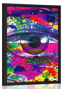 Poster ochiul uman în stil pop-art