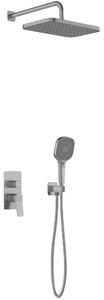 KFA Armatura Malaga Gun Metal Grey set de duș ascuns cu duș de ploaie grafit 4529-501-61