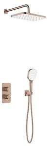 KFA Armatura Malaga Rose Gold set de duș ascuns cu termostat cu duș de ploaie cupru periat 5759-501-34