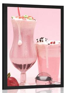Poster cocktail de lapte roz