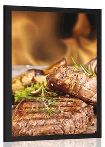 Poster steak de vită la grătar