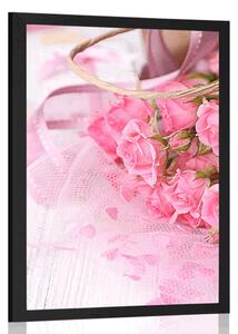 Poster buchet romantic de trandafiri roz
