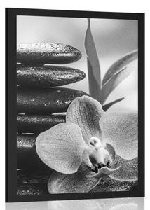 Poster compoziție Zen meditativă în design alb-negru