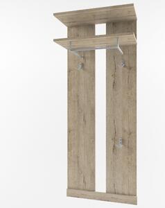 Cuier cu raft Oskar, stejar san remo, 60x25,5x141,5 cm