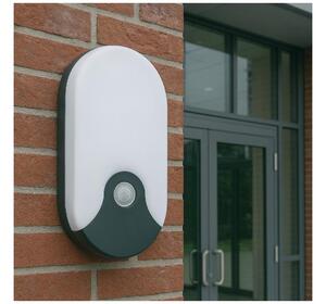 Aplica de exterior LED cu senzor de mișcare, 18W/230V, IP44, antracit