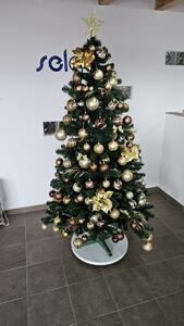 Brad de Craciun artificial cu aspect natural, inaltime 220 cm, verde, suport inclus(Brazi)