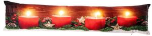 Pernuță contra curentului cu LED LUMÂNĂRI ROȘII 18 x 85 cm