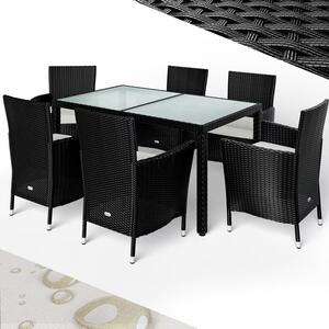 Deuba Set ratan de gradina Berlin 1+6 - negru