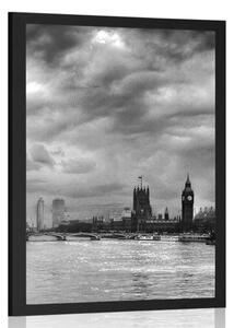 Poster Londra unică în design alb-negru
