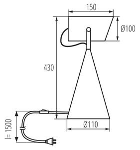 Kanlux 36260 - Lampă de masă LARATA 1xE27/5W/230V albă