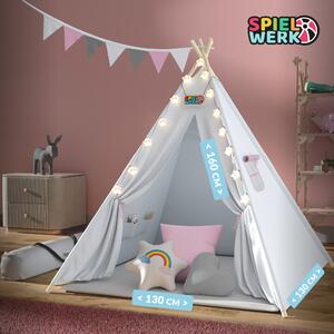 Deuba Cort tip Teepee pentru copii 160x130x130 cm - roz