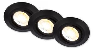 Briloner 7586035 - Set 3x LED plafonieră de baie KLIRA, LED/4,9W/230V, IP23, negru