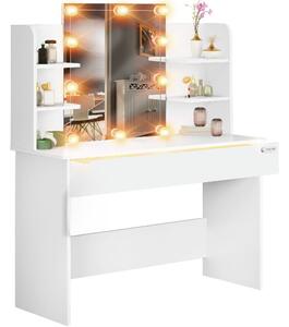 Deuba Masuta de toaleta Lucia cu iluminare LED 108x140x40 cm - alba