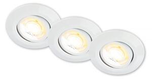 Briloner 7586036 - Set 3x corpuri de iluminat încastrate pentru baie KLIRA LED/4,9W/230V IP23 alb