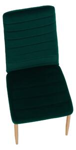 Scaun COLETA NOVA, verde smarald, stofa catifelata/metal, 41x49x96 cm