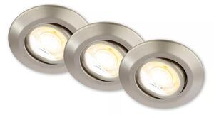 Briloner 7586032 - Set 3x LED, corpuri de iluminat încastrate pentru baie KLIRA, 4,9W/230V, IP23, crom