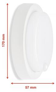 Telefunken - Aplica de exterior cu senzor LED/12W/230V IP44 albă