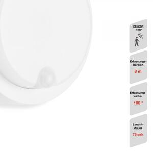 Telefunken - Aplica de exterior cu senzor LED/12W/230V IP44 albă