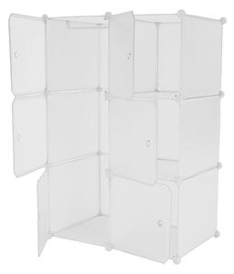Dulap modular ZERUS, alb, plastic/metal, 75x46x111 cm