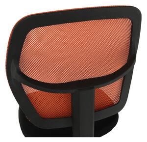 Scaun birou MESH, portocaliu/negru, plastic/plasa, 39x49x78/90 cm